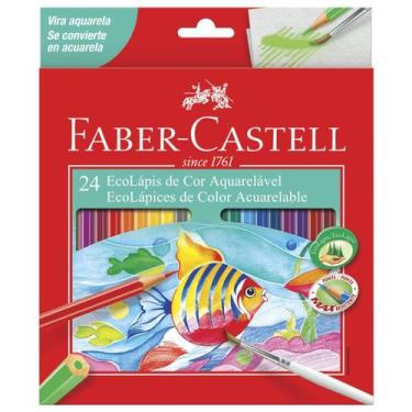 Imagem de Lápis De Cor Aquarela Com 24 Cores Faber-Castell