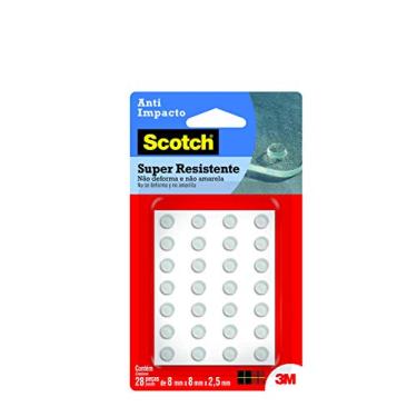 Imagem de 3M, Protetor Anti-Impacto Scotch, Redondo, Transparente, Extra Pequeno, 28 Unidades