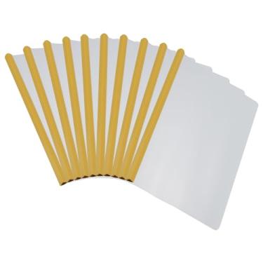 Imagem de PATIKIL Capas de relatório transparentes com barra deslizante, 10 capas de currículo com aderência deslizante de 15 mm, capacidade de 135 folhas, pastas de apresentação A4 para arquivo, retomar