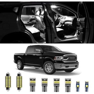 Imagem de Kit de 9 peças de luzes LED de interior de RAM, lâmpadas de substituição de LED brancas ultra brilhantes para Dodge Ram 2009 2010 2011 2012 2013 2014 2015 2016 2017 2018 2019 2020 2021 de cabine