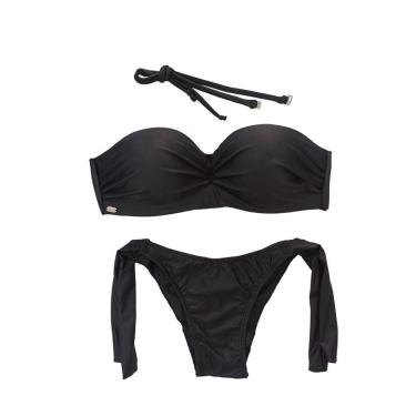 Imagem de Biquíni top com bojo alças removíveis calcinha levanta bumbum de amarrar