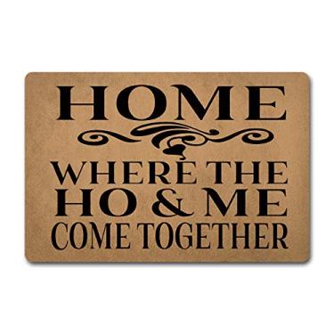Imagem de Clz Welcome Mats Home Where The Ho Together Capacho personalizado citações engraçadas t...