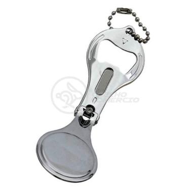 Imagem de Kit 10 Cortador Unha C/ Lixa Inox Abridor Garrafa Chaveiro