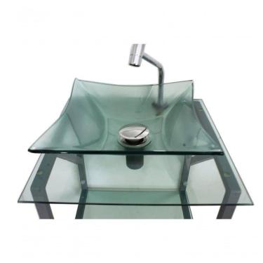 Imagem de Gabinete De Vidro Para Banheiro 40cm Ac Slim Com Espelho Cor:vidro Verde