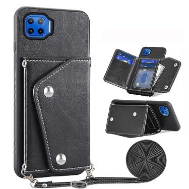 Imagem de Asuwish Capa de telefone para Moto One 5G/One5G UW/Moto G G5 Plus capa carteira com protetor de tela suporte para cartão de crédito alça transversal acessórios para celular Motorola One Lite XT2075-1