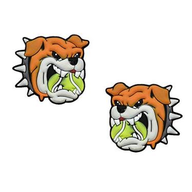 Imagem de Racket Expressions Raquete de tênis Bulldog Angry Dog, amortecedor, pacote com 2
