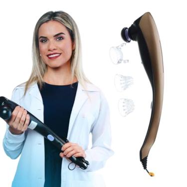 Imagem de Massageador Corporal Elétrico Profissional Volcano Black, Para Dores Musculares, 3 Cabeças Diferentes (220, Volts)