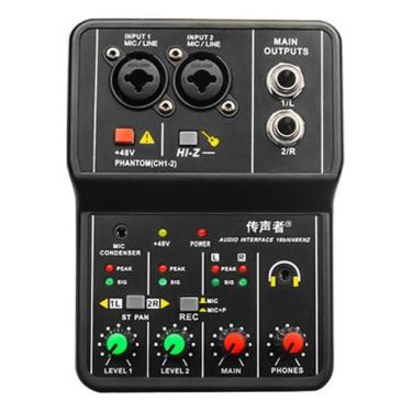 Imagem de profissional placa de som áudio monitor guitarra elétrica gravação para transmissão ao vivo estúdio cantando computador (2-Dentro 2-Fora)