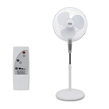Imagem de BLACK+DECKER Ventilador de suporte de 45 cm com base de pedestal, ventilador de pedestal ajustável em altura com controle remoto e painel de controle de toque, ventilador de pé livre com oscilação de