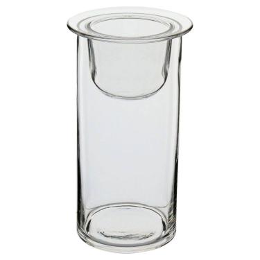 Imagem de CASTIÇAL PAREDE DUPLA HOME&CO ECO CRYSTAL 19x12x12cm TRANSPARENTE PORTA VELA