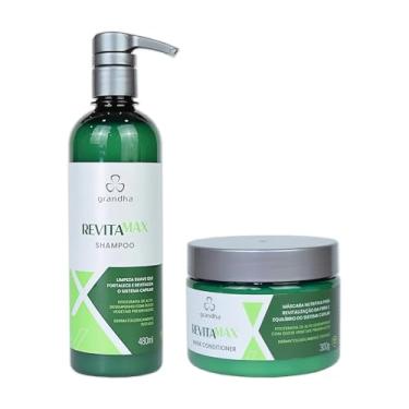 Imagem de Kit Grandha Revitamax Home Care para Fortalecimento Capilar e Revitalização dos Cabelos Danificados e Porosos (Revitamax Shampoo 480ml + Máscara Capilar 300g)