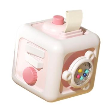 Imagem de Generic Montessori Toy Activity Cube Fine Motor Skills, Brinquedo Educativo, Travel Baby Busy Cube, Brinquedo Sensorial para Crianças de 1+ Anos, Rosa