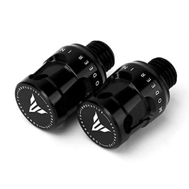 Imagem de Modeer Para MT03 MT07 MT09 / SP MT10 MT25 MT125 FZ07 09 Todo o Ano Motocicleta CNC M10 x 1,25 Orifício Retrovisor Orifício Parafusos Acessórios de Suporte de Espelho Retrovisor (preto)