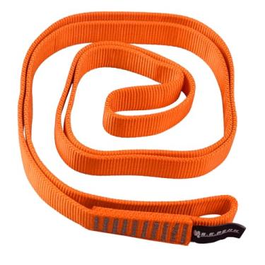 Imagem de SEPEAK Correia tubular de nylon de 25 mm de 2,5 cm, 29KN/2,957 kg, alça costurada resistente para arborista, escalada, posicionamento, cordão, tirolesa, ancoragem, suspensão, 1 peça, 91,4 cm, laranja