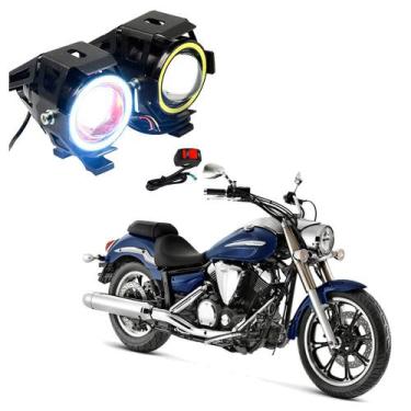 Imagem de Par Farol de Milha Angel Eye U7 para Moto Yamaha XVS 950 Midnight Star