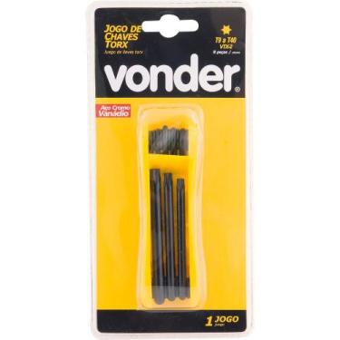 Imagem de Jogo chave torx t9-t40 canivete plástico vanád. c/ 8 pç vtx2 - Vonder