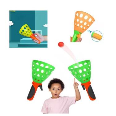 Imagem de Brinquedo Lança e Pega Bolinhas Passe Jogar Pegar Em Dupla - Vip Brinq