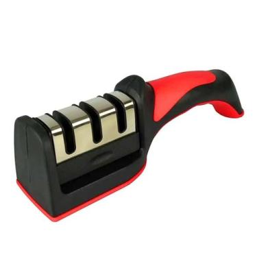 Imagem de Amolador Afiador De Facas 3 Opçoes De Afiar Profissional - QG DOS PROD