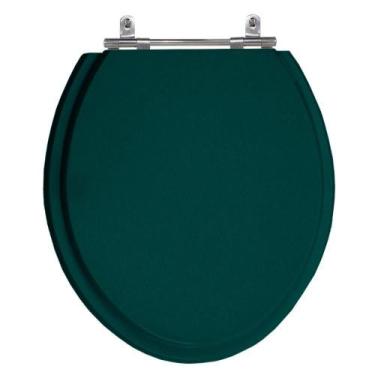 Imagem de Assento Laqueado Oval Verde Escuro Tampa Para Vaso Universal - Lojaroc