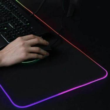 Imagem de Mouse Pad Gamer Grande 80 X 30 Cm Mousepad Iluminado Led Rgb MP-LED308