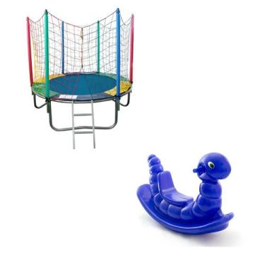 Imagem de Pula Pula Trampolim Cama Elástica 1,83m Gangorra 1 Lugar - Rotoplay Br