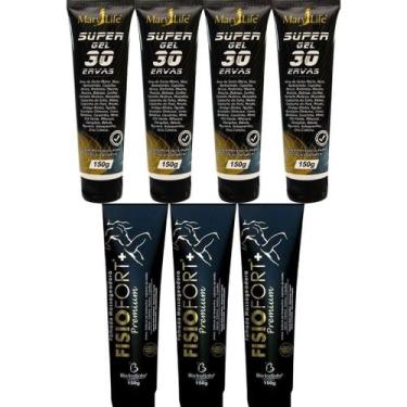 Imagem de Kit 4 Super Gel 30 Ervas 150G + 3 Pomada Fisiofort Premium - Bio Insti