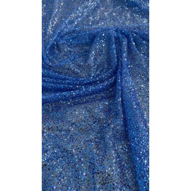 Imagem de Tule com gliter cheio na cor azul serenty, azul serenity