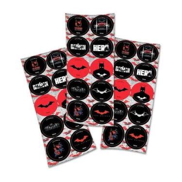 Imagem de 30 Adesivos Batman Decorar Tubetes Sacolas Caixinha - Fantasias Carol 