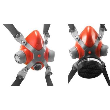 Imagem de Respirador com Filtro para Gases Organico Preto/Vermelho, MIG11VO - DE