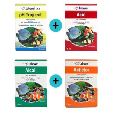 Imagem de Kit 1 Labcon PH Tropical 15ml + 1 Labcon Acid 15ml + 1 Labcon Alcali 1