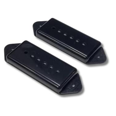 Imagem de Par de Capa para Captador de Guitarra P90 ABS Preto - Ronsani