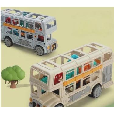 Imagem de Brinquedo Ônibus Retrô Com Engrenagens Luz E Som Bate E Volta - Toy Ki