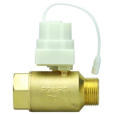 Imagem de FloodStop Válvula motorizada com detector de vazamento do aquecedor de água, NPT MIP x FIP de 2,5 cm