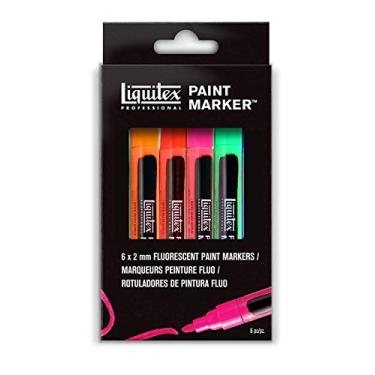 Imagem de Liquitex Conjunto de marcadores de tinta profissional, 6 peças, fluorescentes