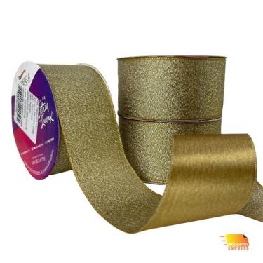 Imagem de Fita Cetim Lurex 38mm  Presente  Lembrancinha  Laços - Cinderela Fitas