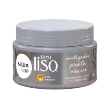 Imagem de Salon line meu liso loiro acinzentado mascara prata 300g