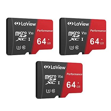 Imagem de LaView 64GB Micro SD Card 3 Pack, Micro SDXC UHS-I Memory Card – 95MB/s,633X,U3,C10, Full HD Video V30, A1, FAT32, High Speed Flash TF Card P500 for Computer with Adapter/Phone/Tablet/PC