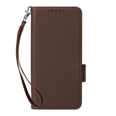Imagem de Capas Compatível com Samsung Galaxy M35 5G,Carteira de couro Flip Phone Case com slot para cartão.Fechamento Magnético.Estojo de telefone giratório Standable (Brown)