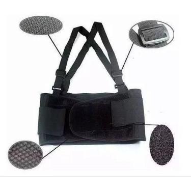 Imagem de Cinto Lombar Masculino Cinta Postural Coluna Ajuste P/peso - oem, xxxl