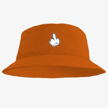 Imagem de Chapéu Bucket Hat Estampado Dedo - MP Moda Masculina, Único, Laranja