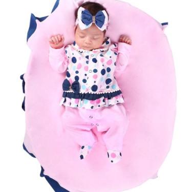 Imagem de Saída de Maternidade Bebê Menina Delicada 04 Peças - Enxovais Amora, B