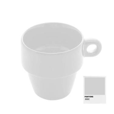 Imagem de Xícara Lyor P/cafe Cerâmica Empilhável Branca 90Ml - 2302