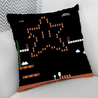 Imagem de Almofada Decorativa Cheia c/ Zíper Geek Games Nerd - Deluzz, 40 X 40 C