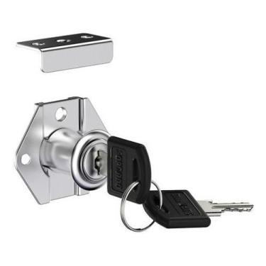 Imagem de Fechadura Gaveta 22mm 2 Chaves Móveis Armários Mesmo segredo - SOPRANO