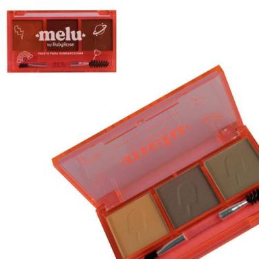 Imagem de Paleta Trio De Sombra Melu Para Sobrancelha Com Pincel Aplicador - Rub