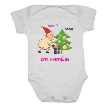 Imagem de Body Bebê Natal Meu Primeiro Natal em Família (Ovelhinha) - Eternize M
