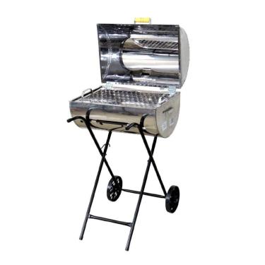 Imagem de Churrasqueira Master Grill Inox Grelha E Carrinho 94X38X30Cm