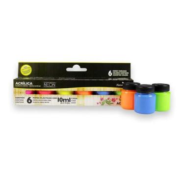 Imagem de Conj. Nature Colors Neon 10ml C/6 Cores - ACRILEX