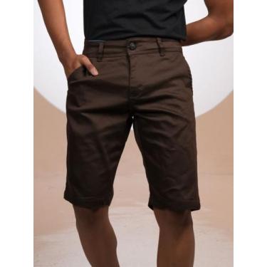 Imagem de Bermuda Sport Fino Bolso Faca Masculino - Next Jeans, Chocolate, 44