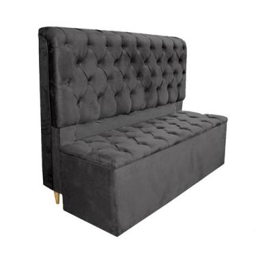 Imagem de Conjunto Cabeceira + Recamier Baú Imperial Para Cama Box Casal King Si